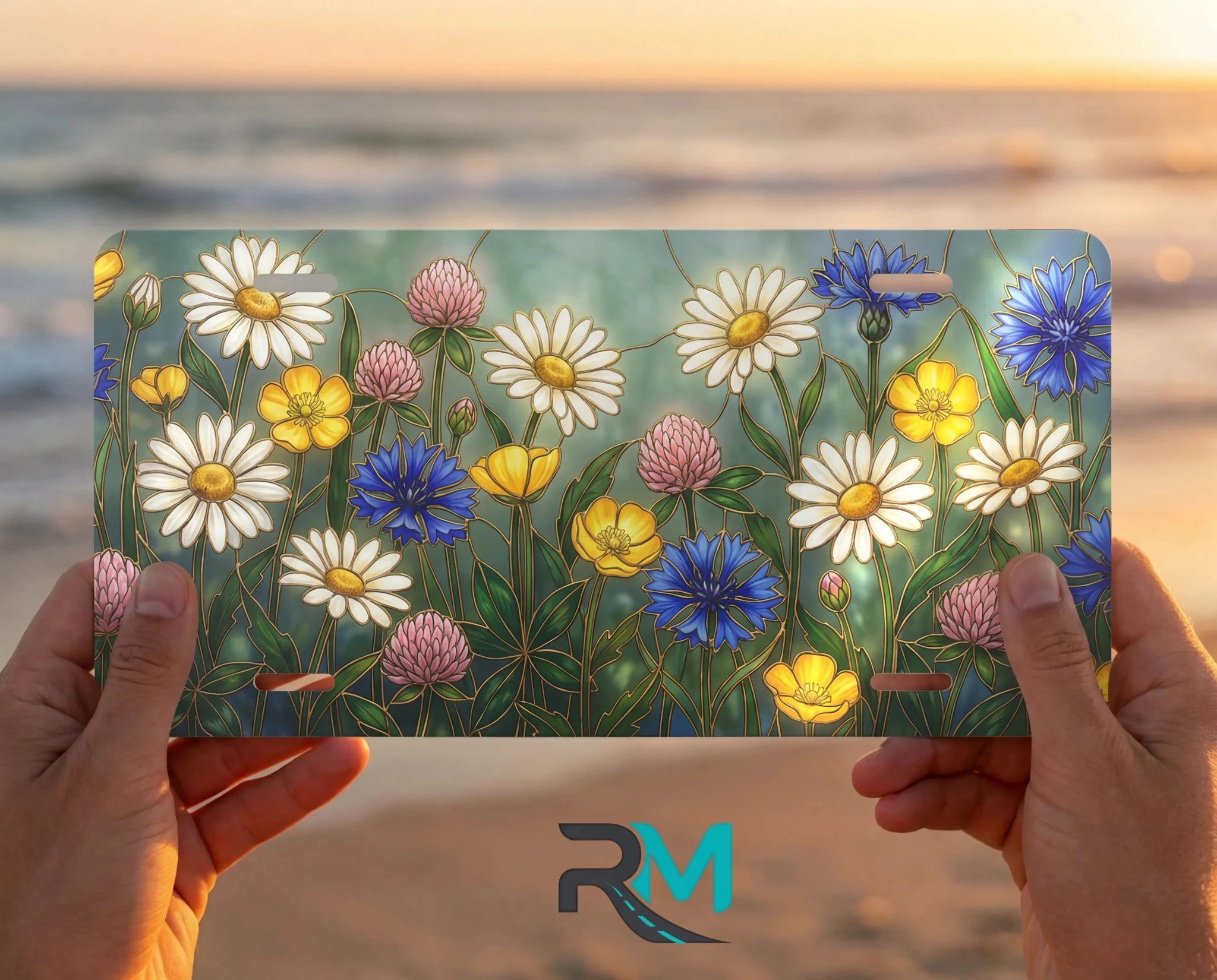 Wildflower Meadow Vanity Plate - Road Muse