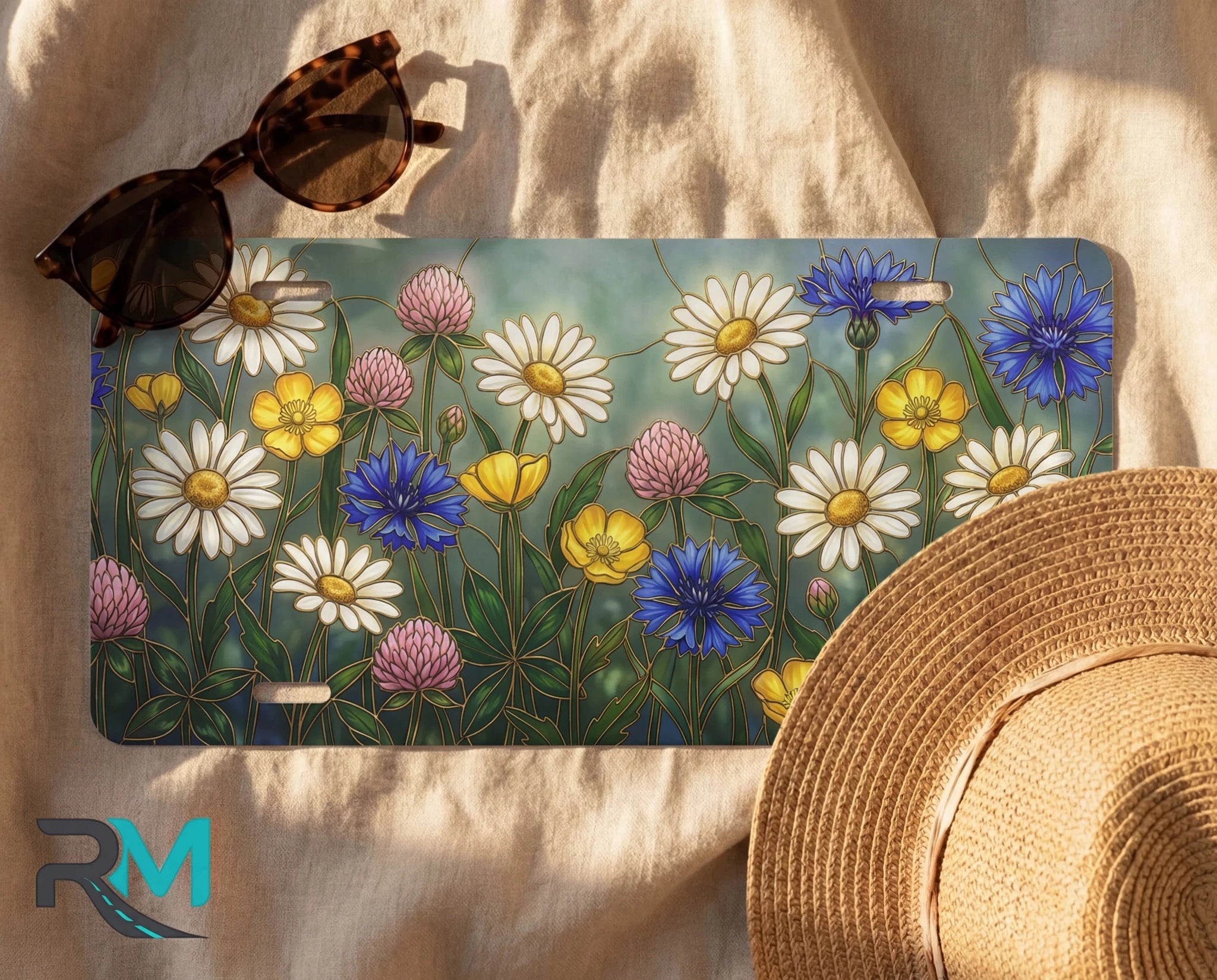 Wildflower Meadow Vanity Plate - Road Muse