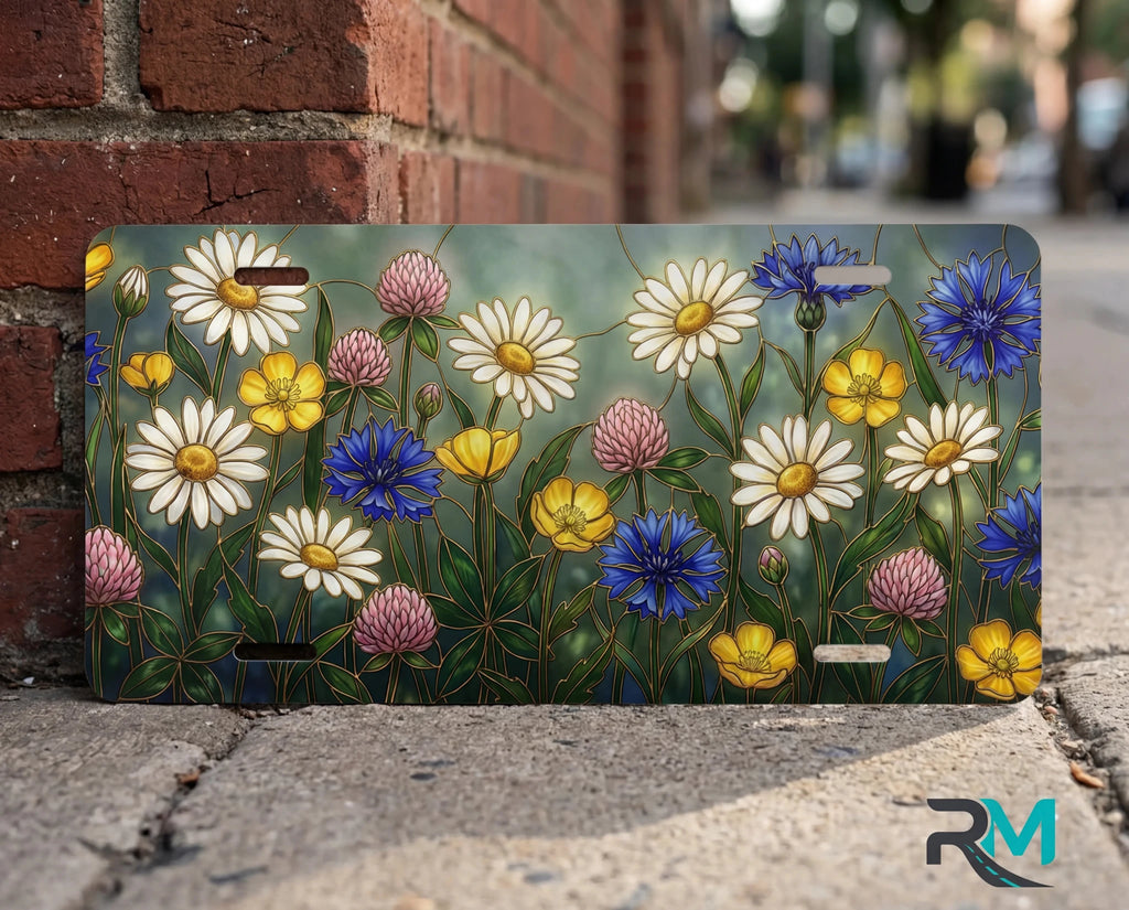 Wildflower Meadow Vanity Plate - Road Muse