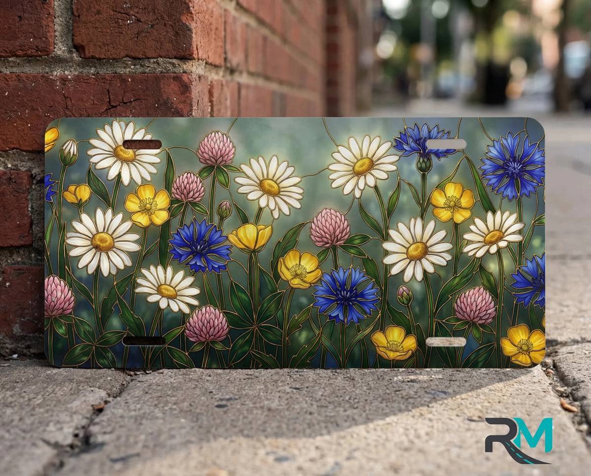 Wildflower Meadow Vanity Plate - Road Muse