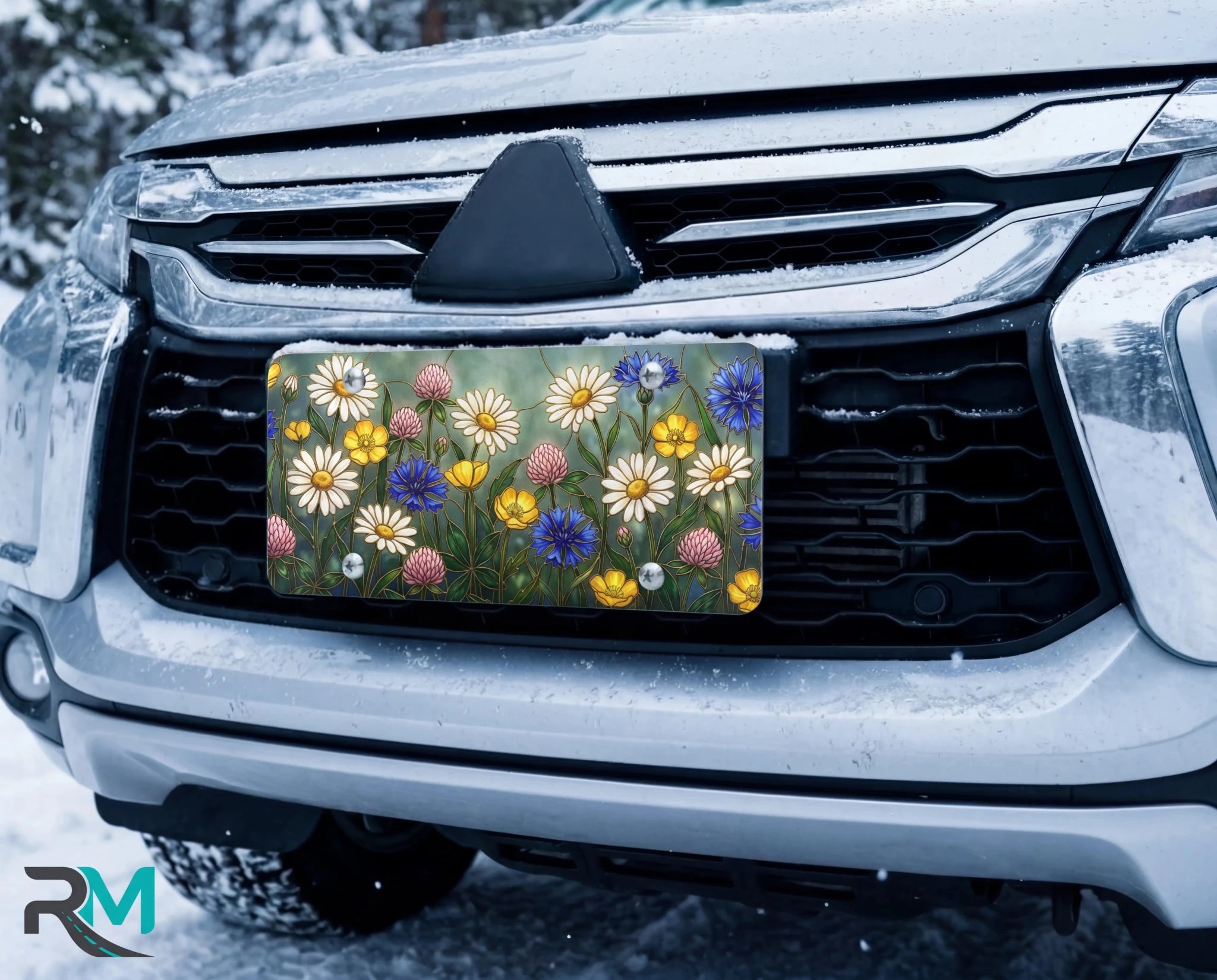 Wildflower Meadow Vanity Plate - Road Muse