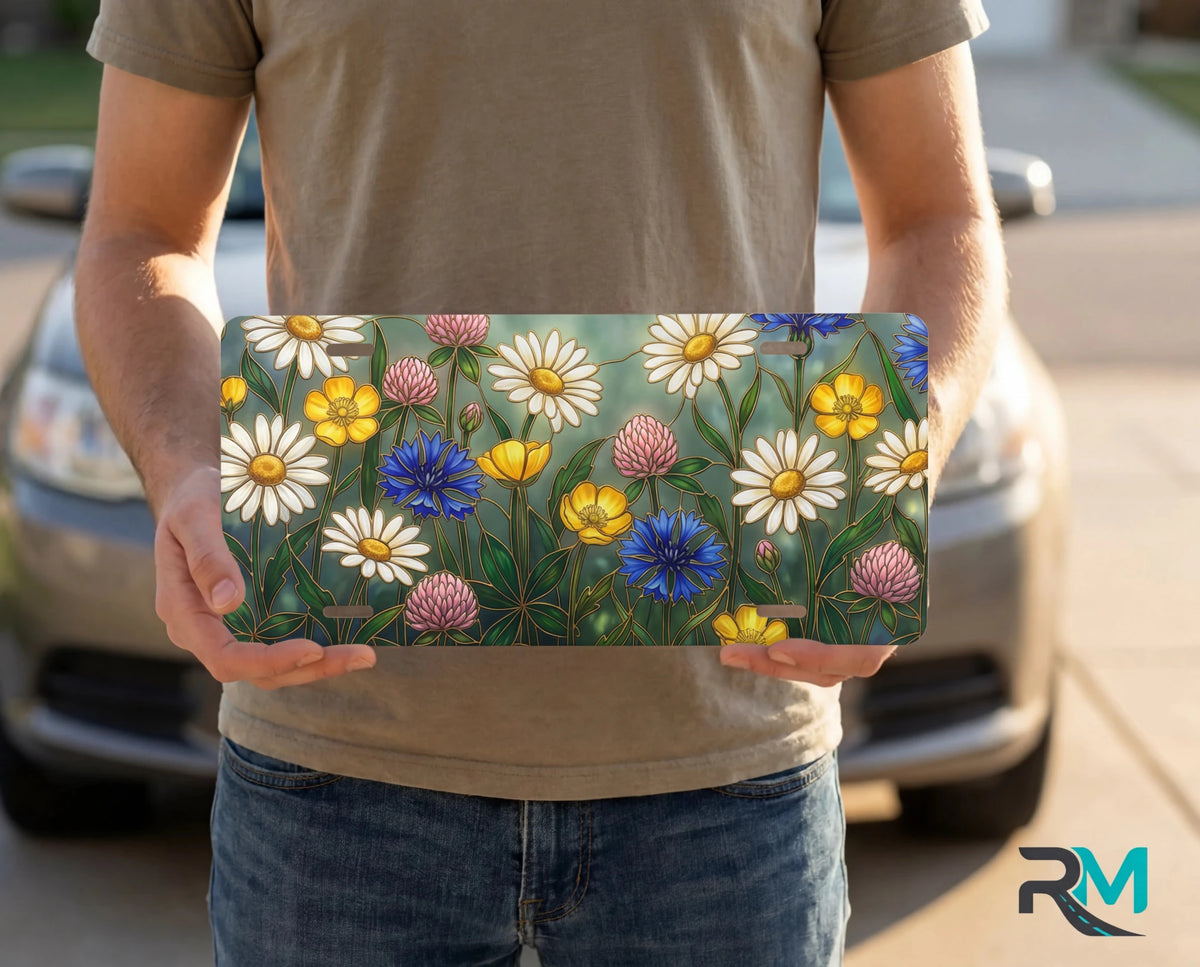 Wildflower Meadow Vanity Plate - Road Muse
