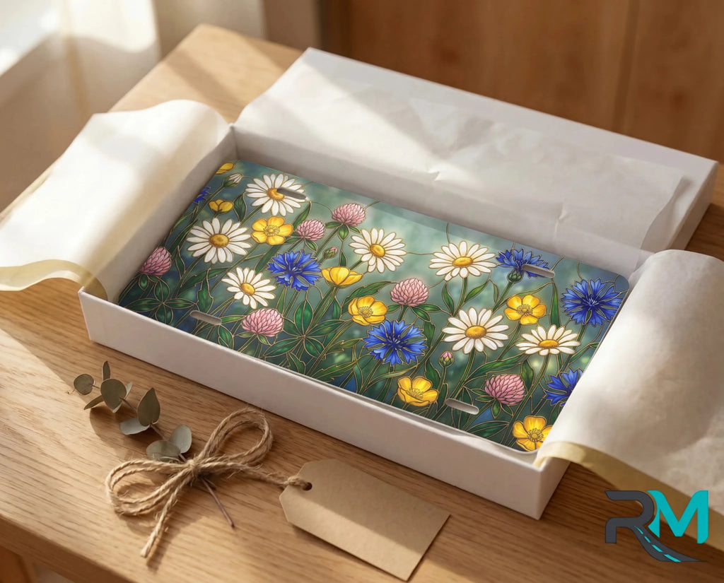 Wildflower Meadow Vanity Plate - Road Muse