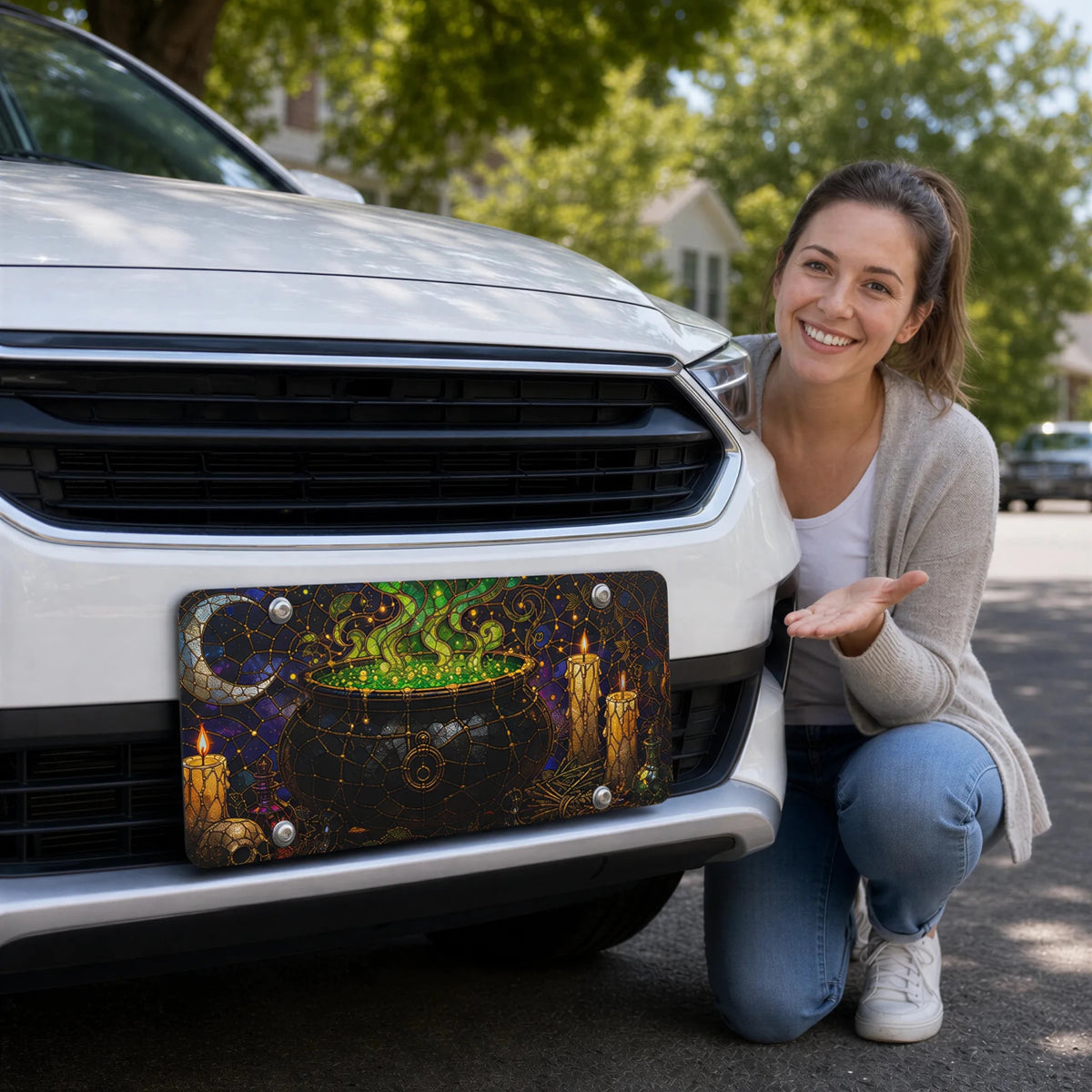 Witch Cauldron Magic Vanity Plate - Road Muse