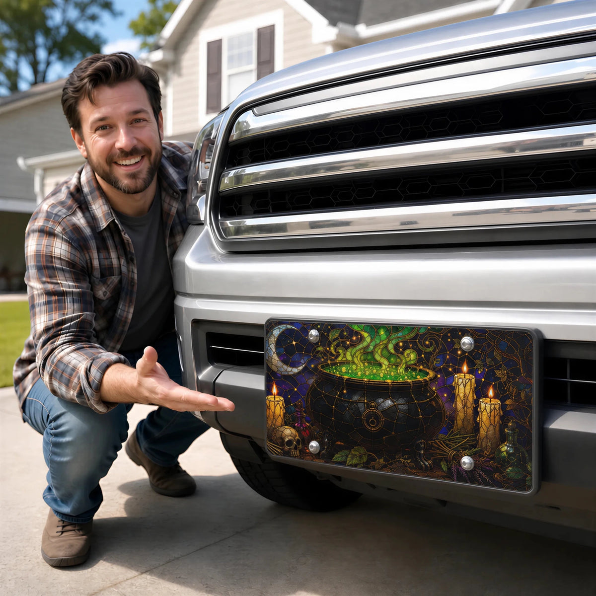 Witch Cauldron Magic Vanity Plate - Road Muse