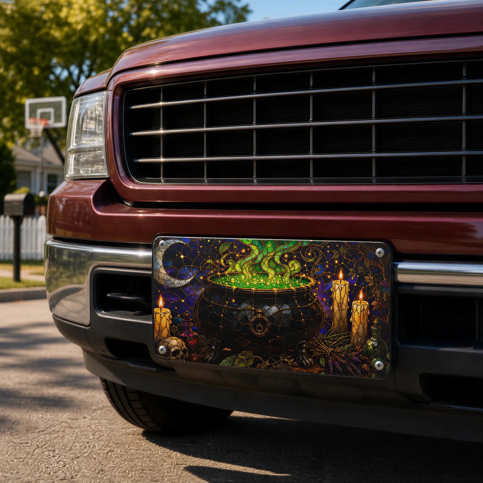 Witch Cauldron Magic Vanity Plate - Road Muse
