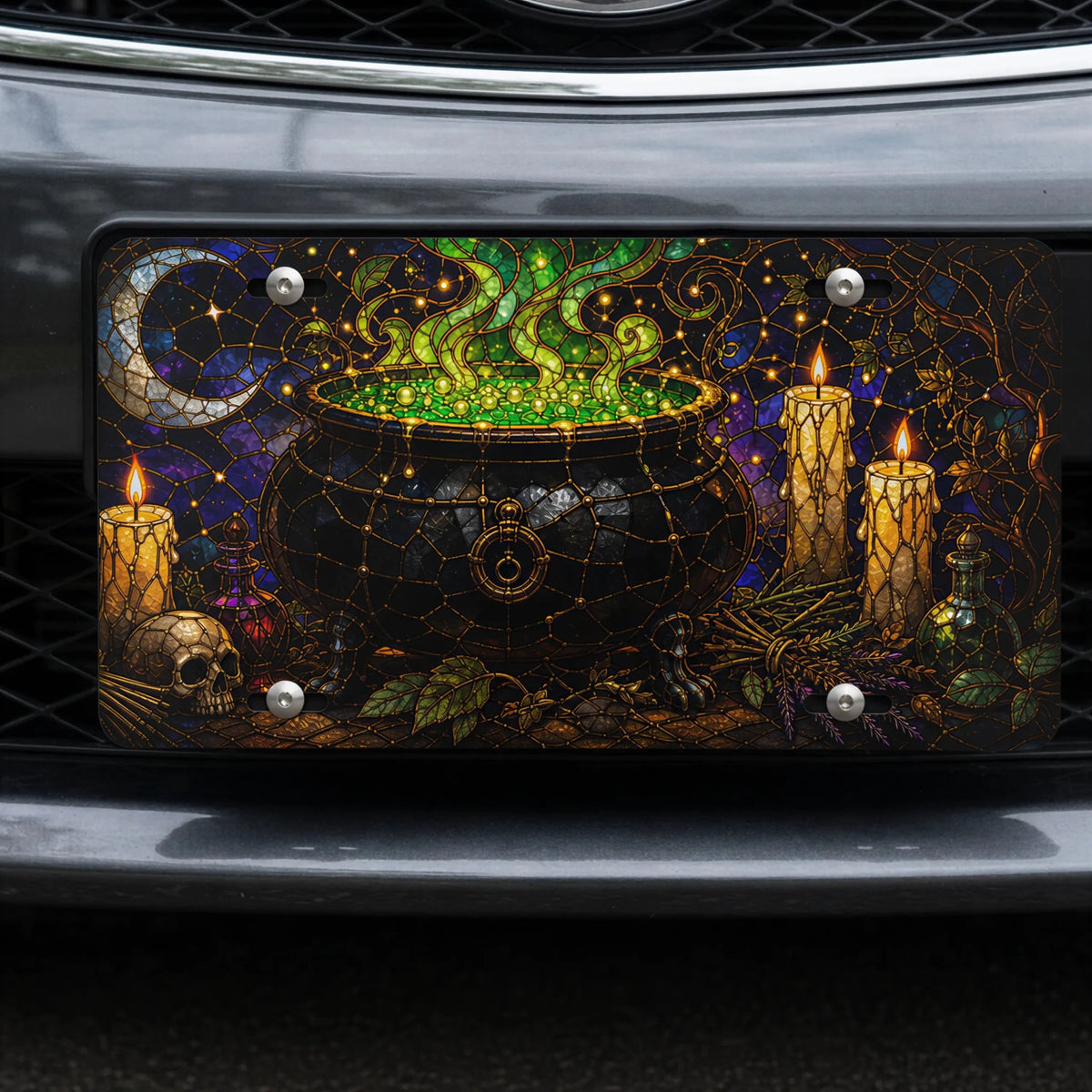 Witch Cauldron Magic Vanity Plate - Road Muse