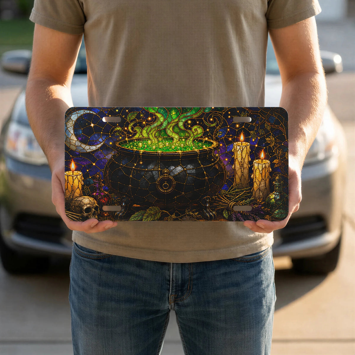 Witch Cauldron Magic Vanity Plate - Road Muse