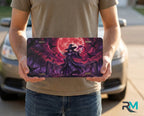Witch Silhouette Red Moon Vanity Plate - Road Muse