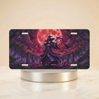 Witch Silhouette Red Moon Vanity Plate - Road Muse