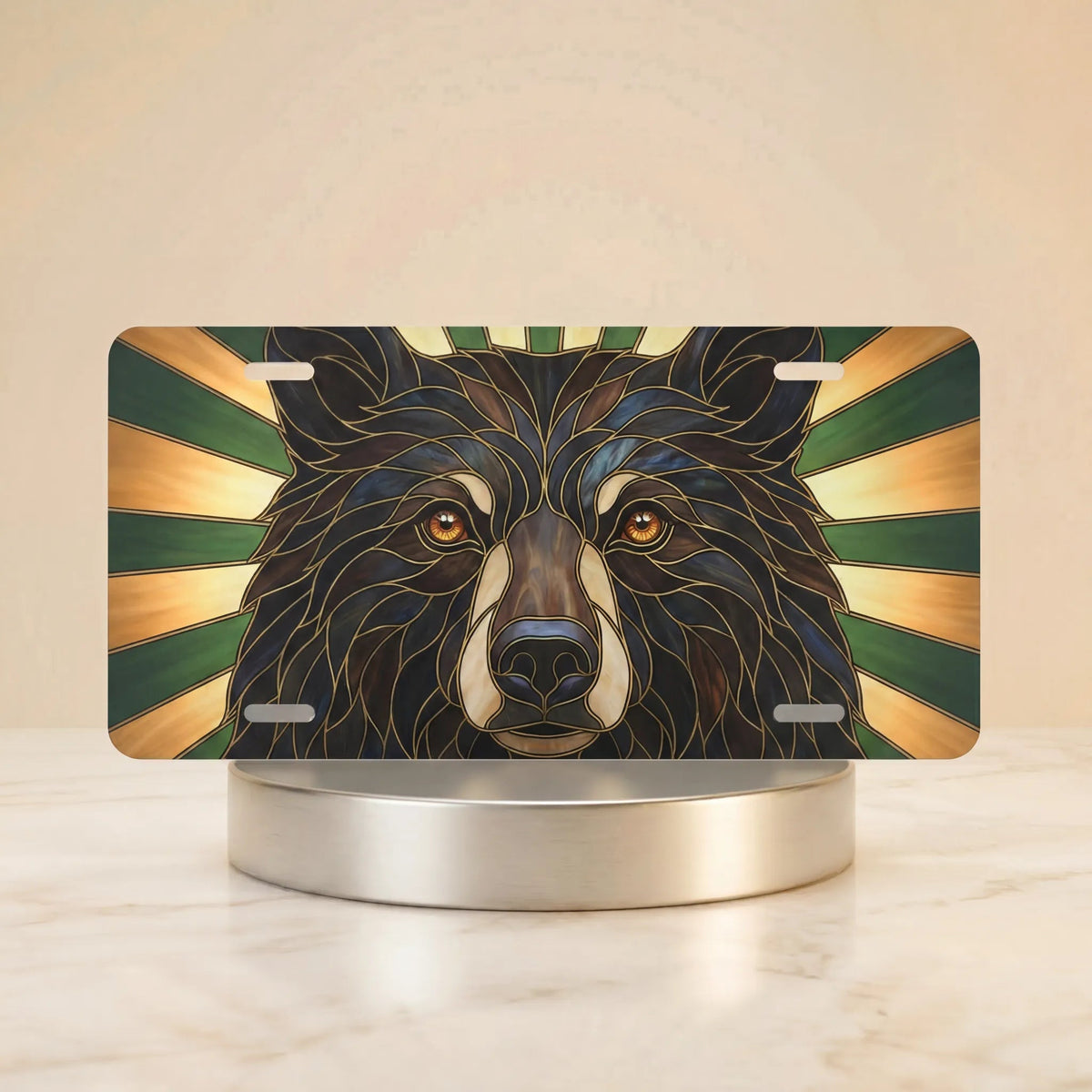 Woodland Bear Face Vanity Plate - Road Muse