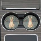Woodland Bunny Car Coasters Set - Road Muse