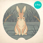 Woodland Bunny Car Coasters Set - Road Muse