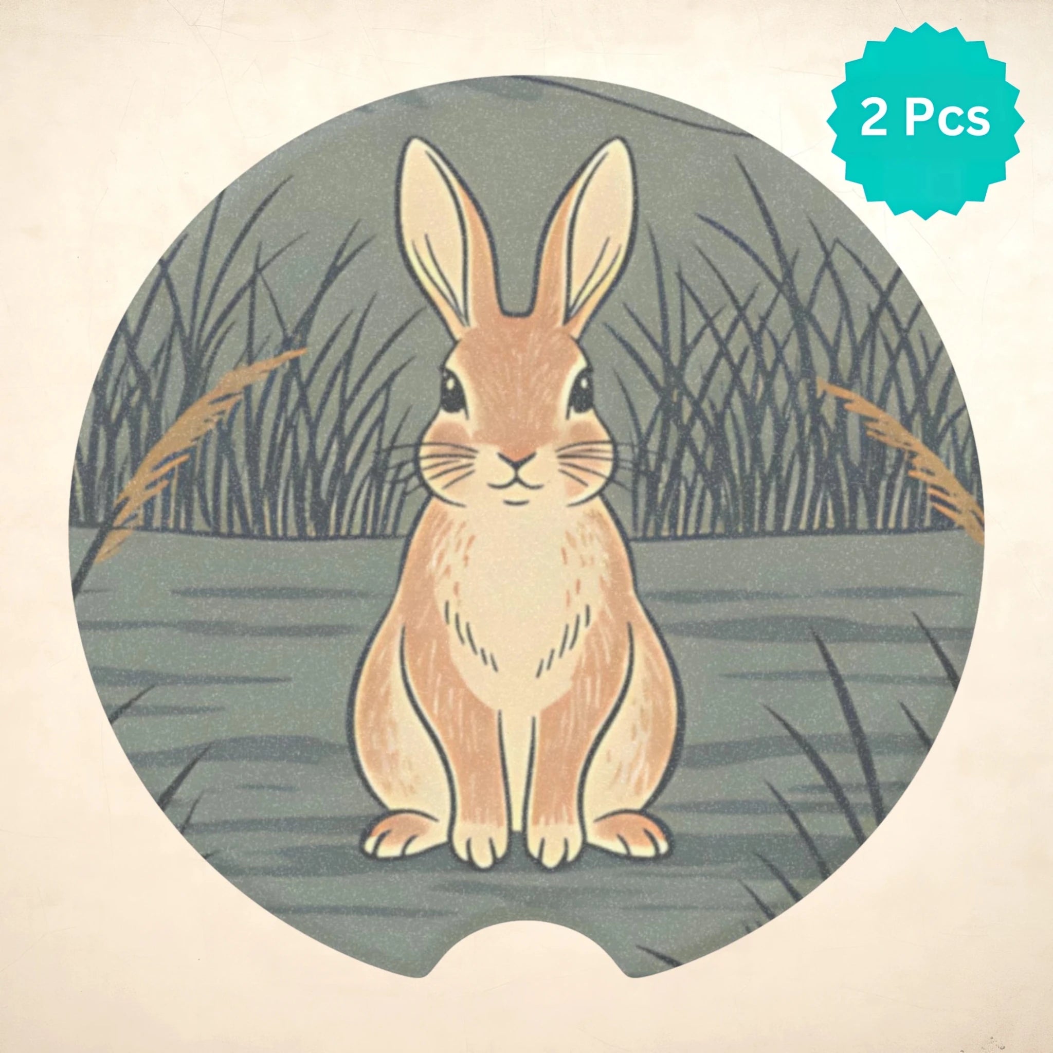 Woodland Bunny Car Coasters Set - Road Muse