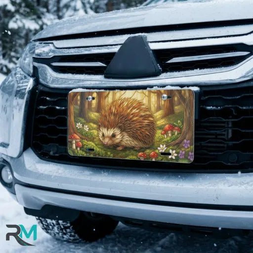 Woodland Hedgehog Mushroom Vanity Plate - Road Muse