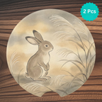 Woodland Rabbit Car Coasters Set - Road Muse